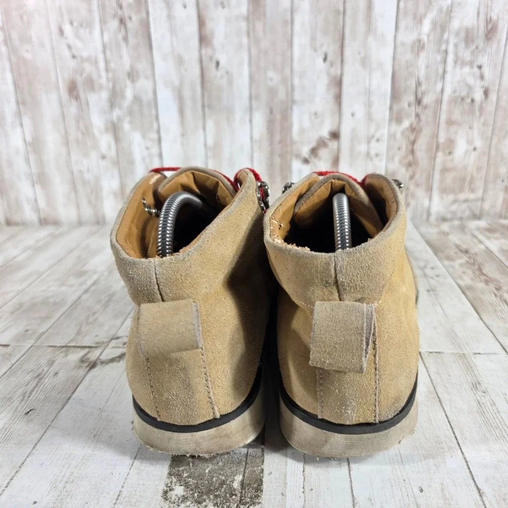 Bed Stu Mens Tan Suede Hiking Chukka Boots Red Laces Size 11 EUR‎ 44